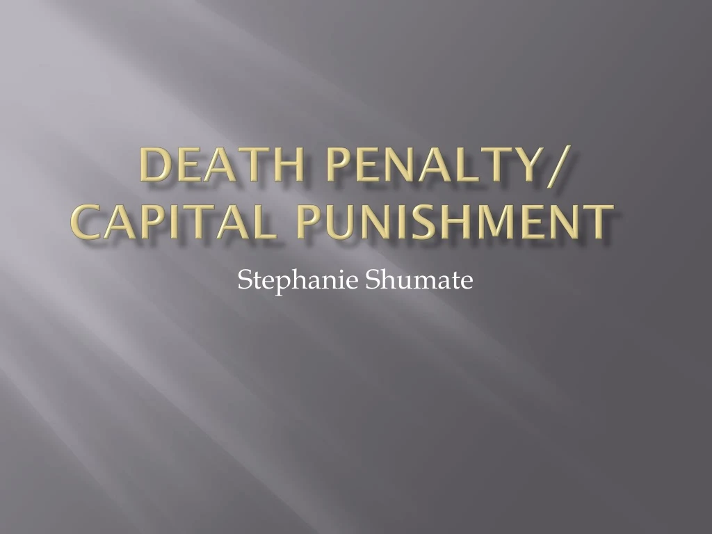 death penalty capital punishment