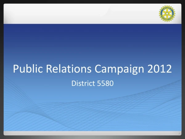 Public Relations Campaign 2012