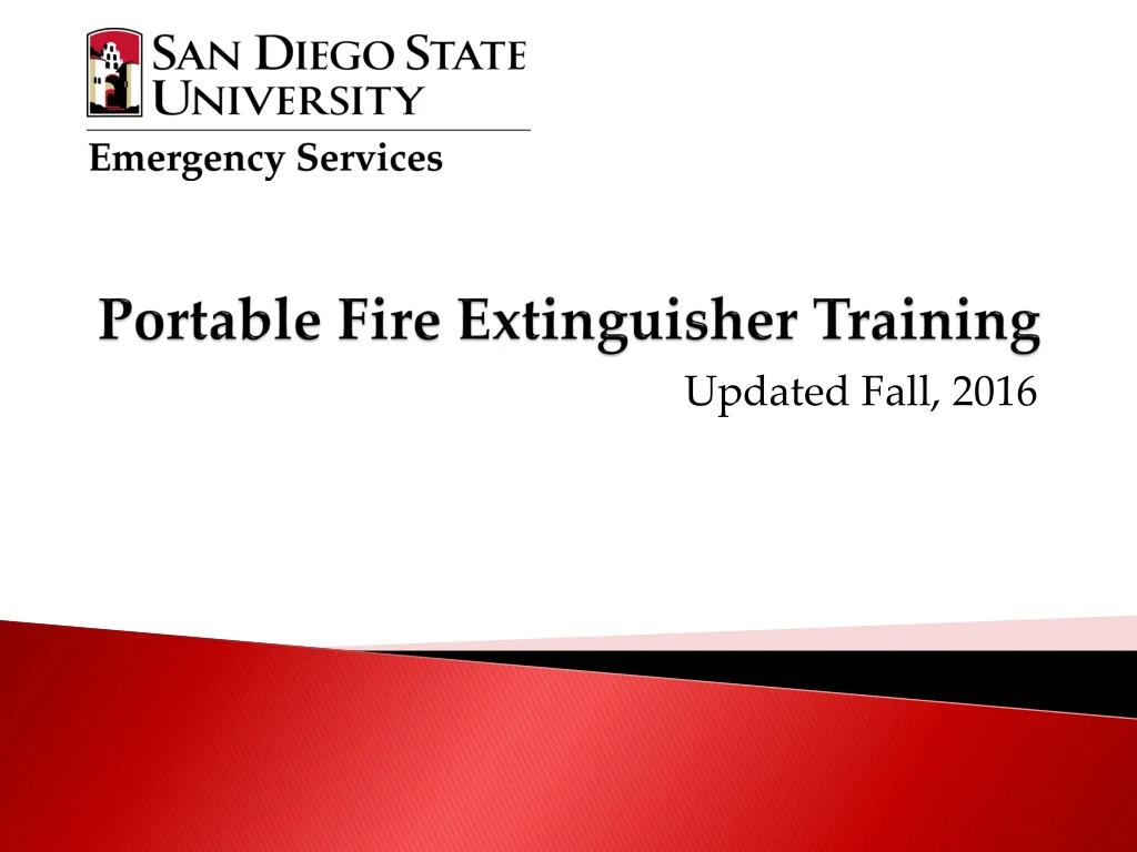 portable fire extinguisher training