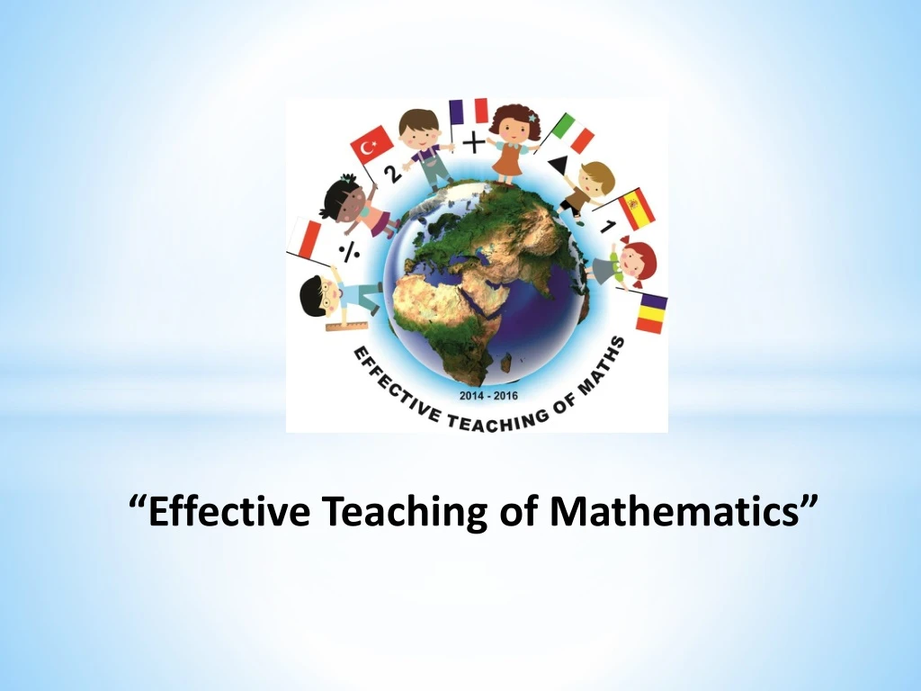 effective teaching of mathematics