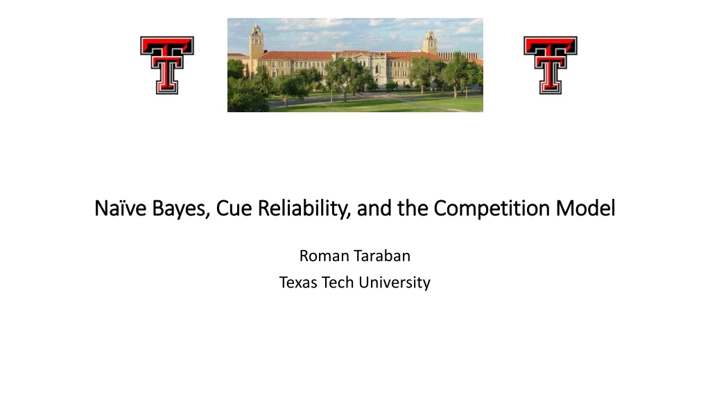 na ve bayes cue reliability and the competition model