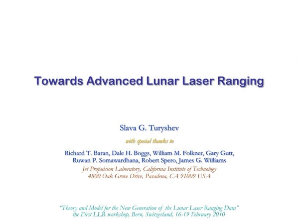 Towards Advanced Lunar Laser Ranging