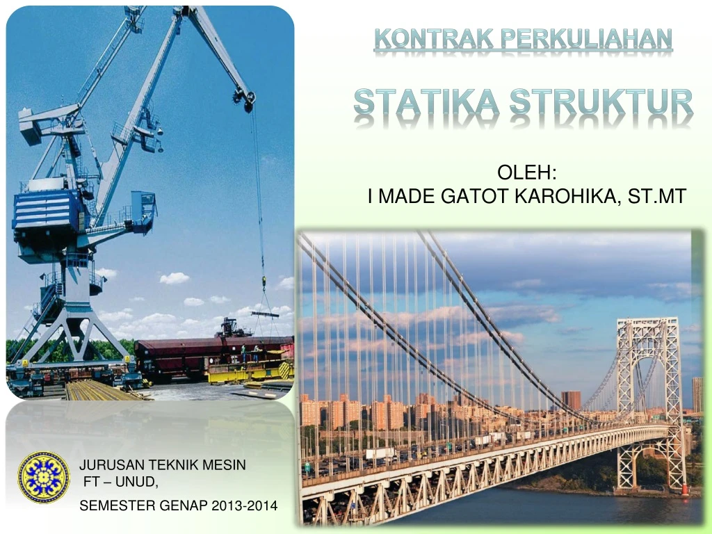 kontrak perkuliahan statika struktur