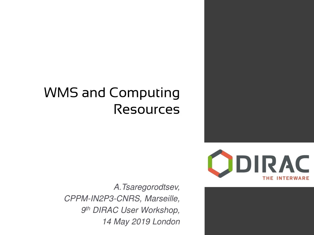 wms and computing resources