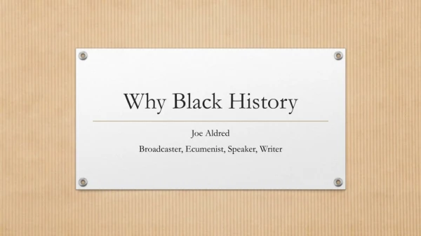 Why Black History