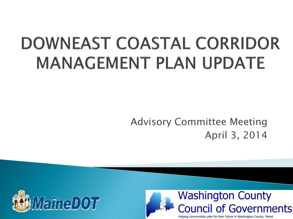 downeast coastal corridor management plan update