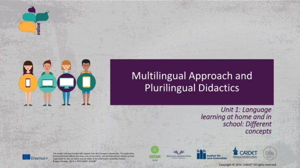 Multilingual Approach and Plurilingual Didactics