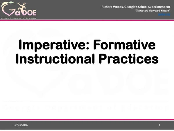 Imperative: Formative Instructional Practices