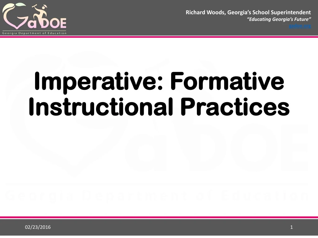 imperative formative instructional practices