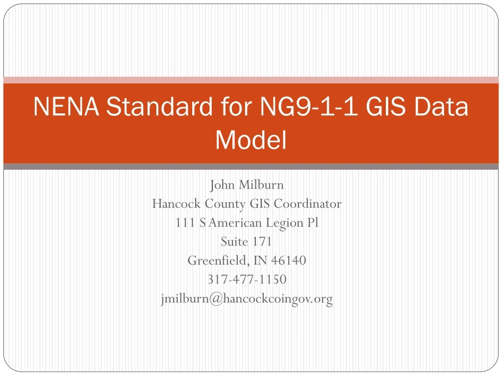 nena standard for ng9 1 1 gis data model