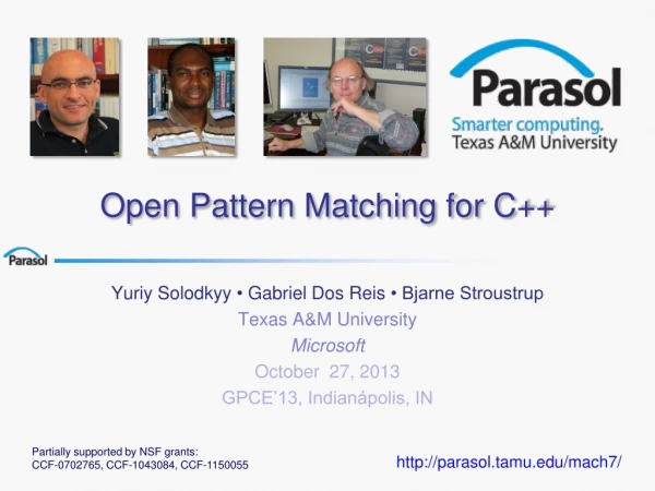 Open Pattern Matching for C++