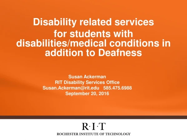 Disability related services