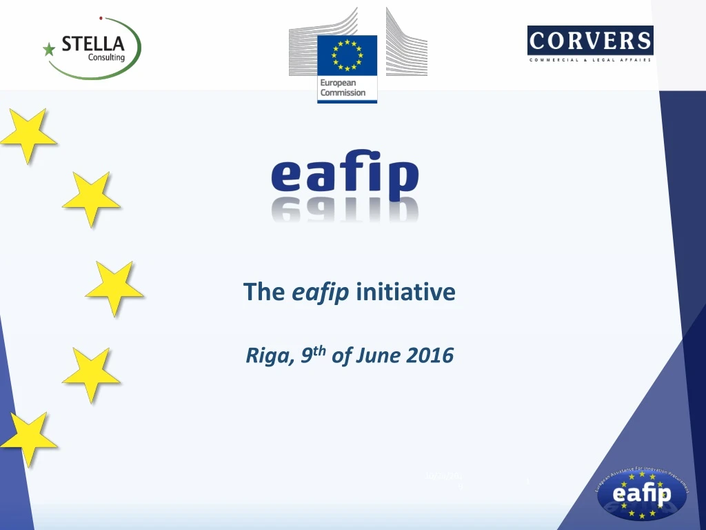 the eafip initiative riga 9 th of june 2016