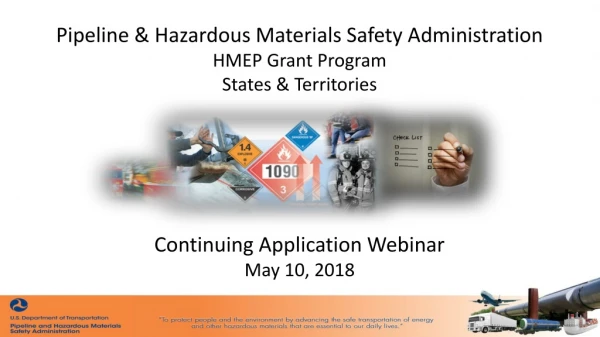 Pipeline &amp; Hazardous Materials Safety Administration HMEP Grant Program States &amp; Territories