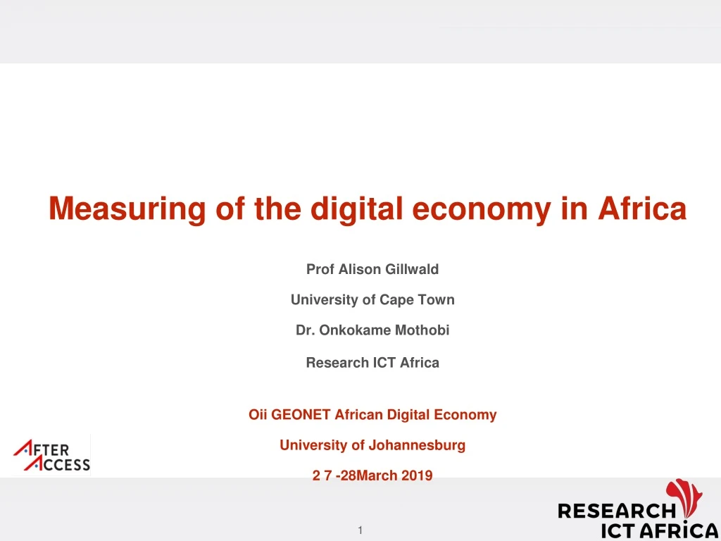 measuring of the digital economy in africa