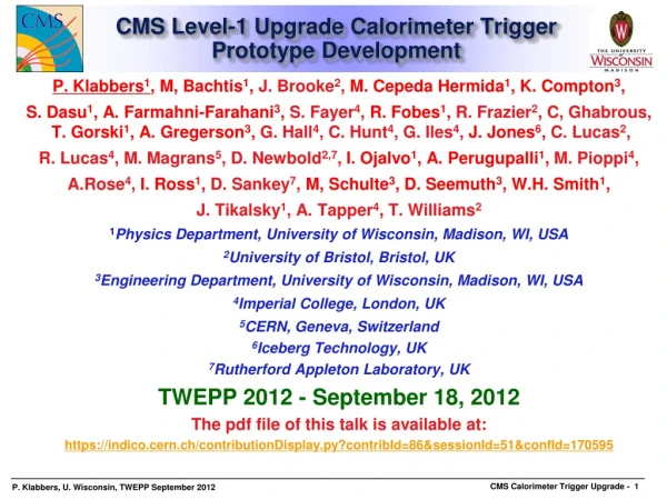 CMS Level-1 Upgrade Calorimeter Trigger Prototype Development