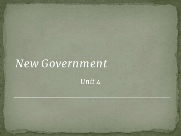 New Government