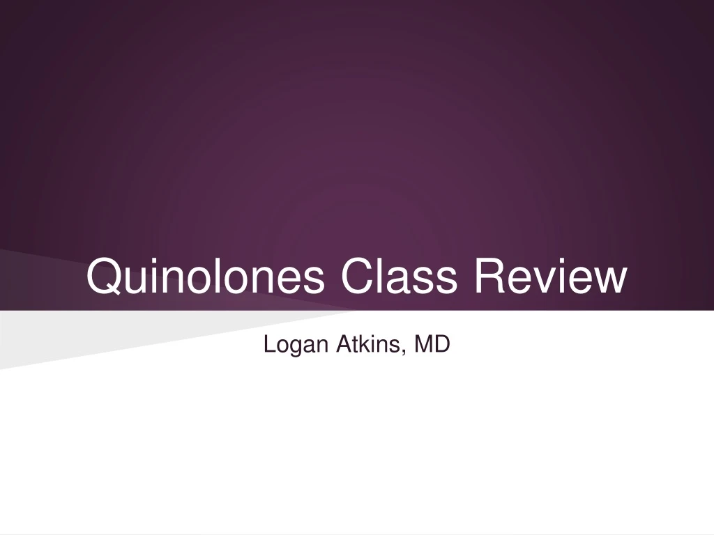 quinolones class review