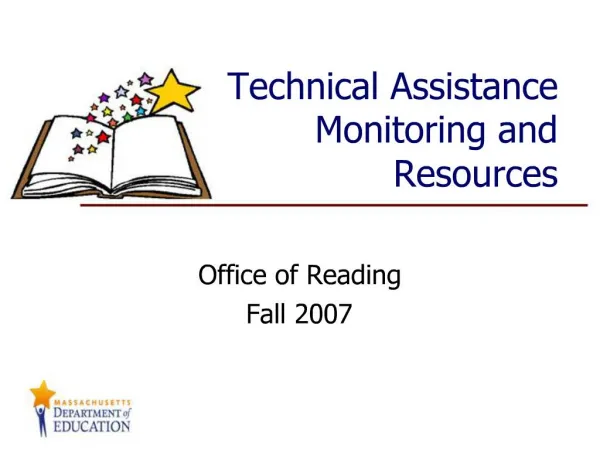 Technical Assistance Monitoring and Resources