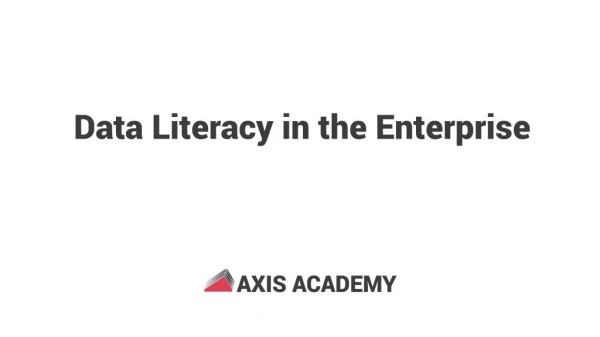 Data Literacy in the Enterprise