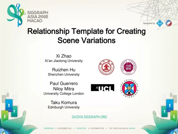 Relationship Template for Creating Scene Variations