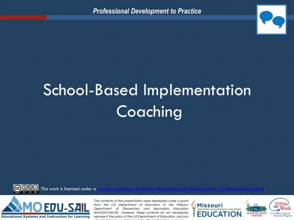 School-Based Implementation Coaching