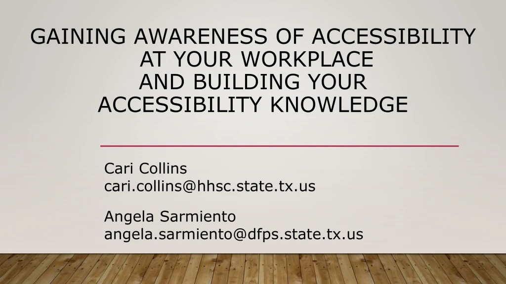 gaining awareness of accessibility at your workplace and building your accessibility knowledge