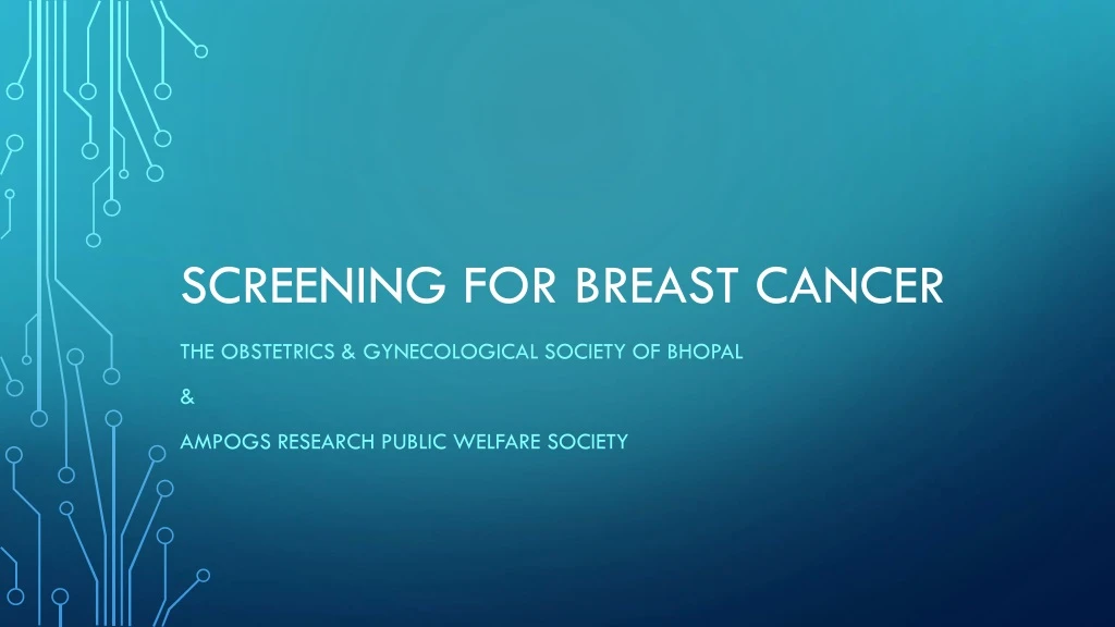 screening for breast cancer