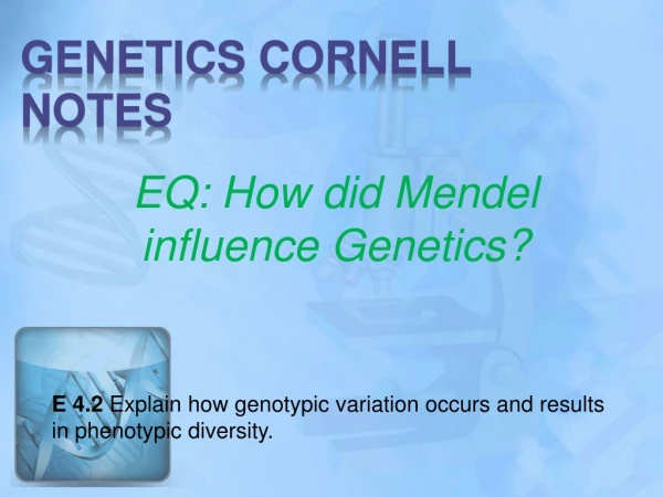 Genetics Cornell notes