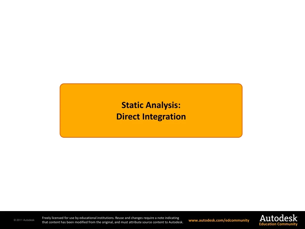 static analysis direct integration