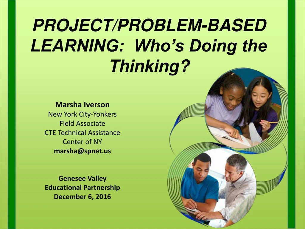 project problem based learning who s doing