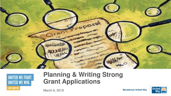 Planning &amp; Writing Strong Grant Applications