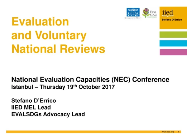 Evaluation and Voluntary National Reviews