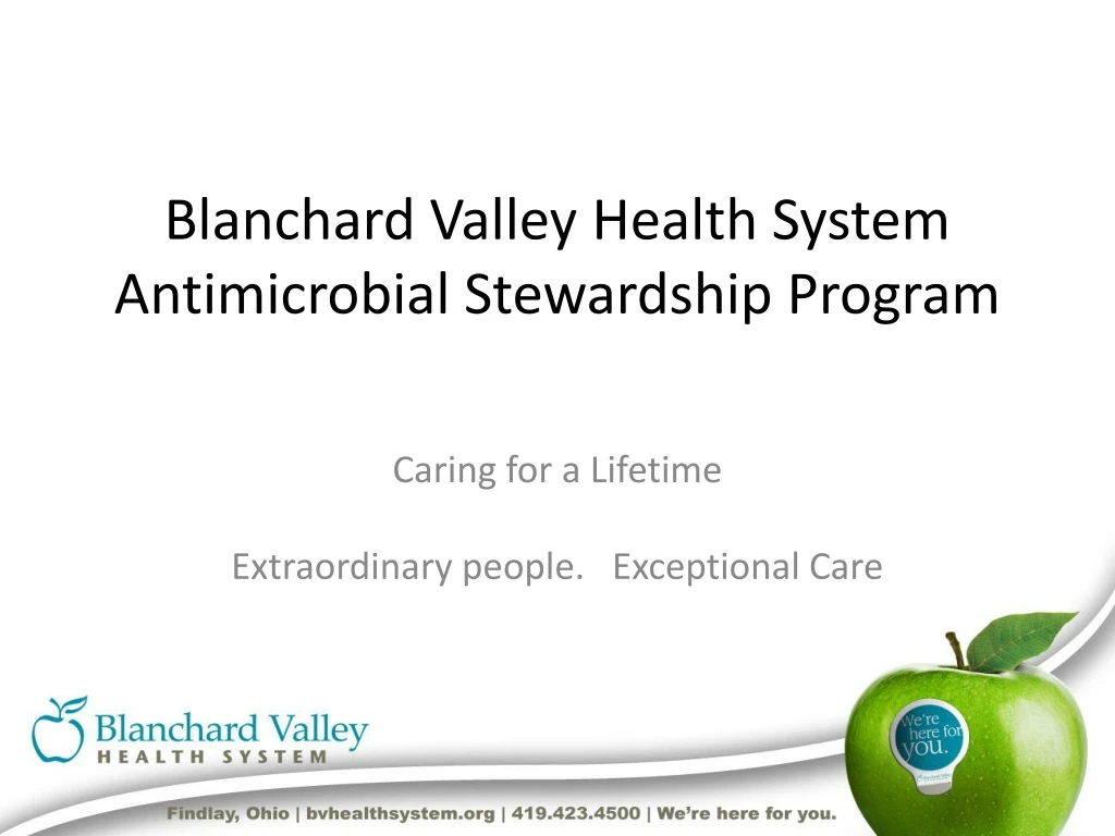 blanchard valley health system antimicrobial stewardship program