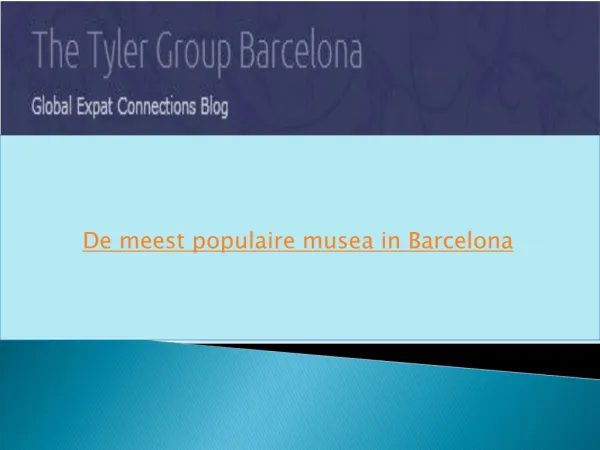 De meest populaire musea in Barcelona – wellsphere.com