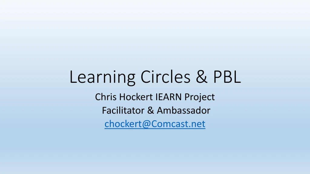 learning circles pbl