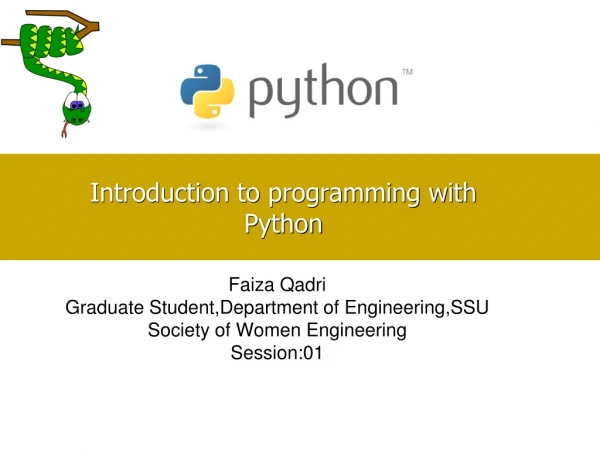 Faiza Qadri Graduate Student,Department of Engineering,SSU Society of Women Engineering Session:01