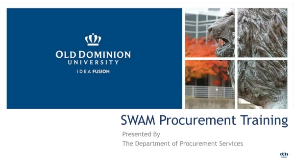 SWAM Procurement Training