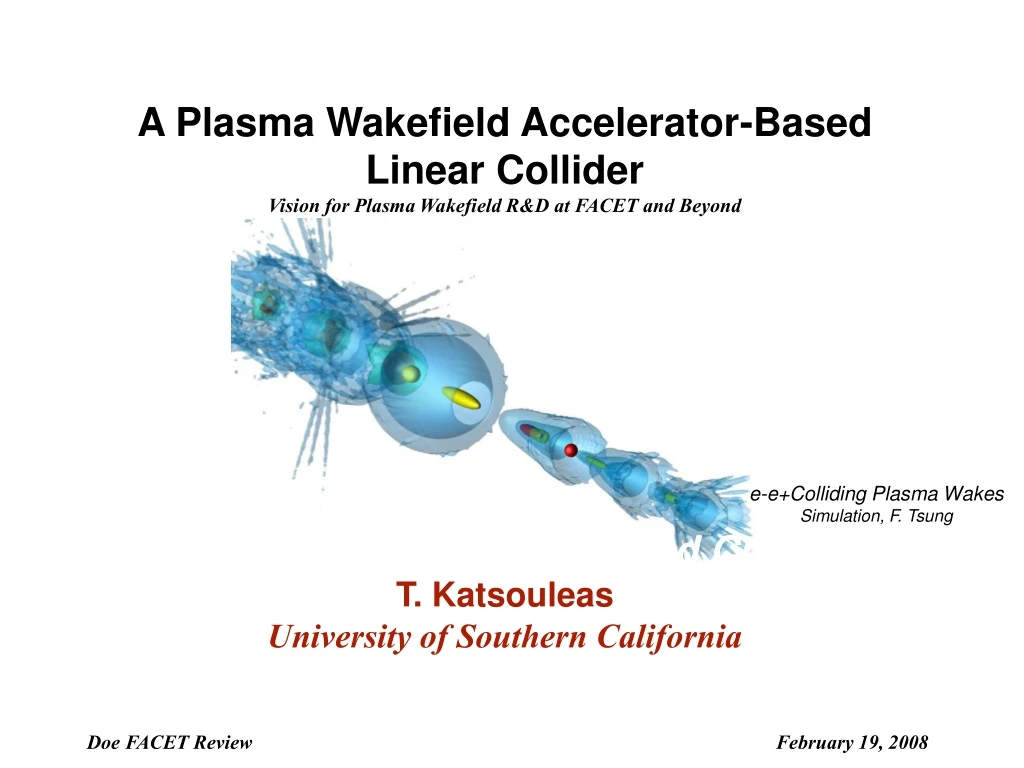 a plasma wakefield accelerator based linear