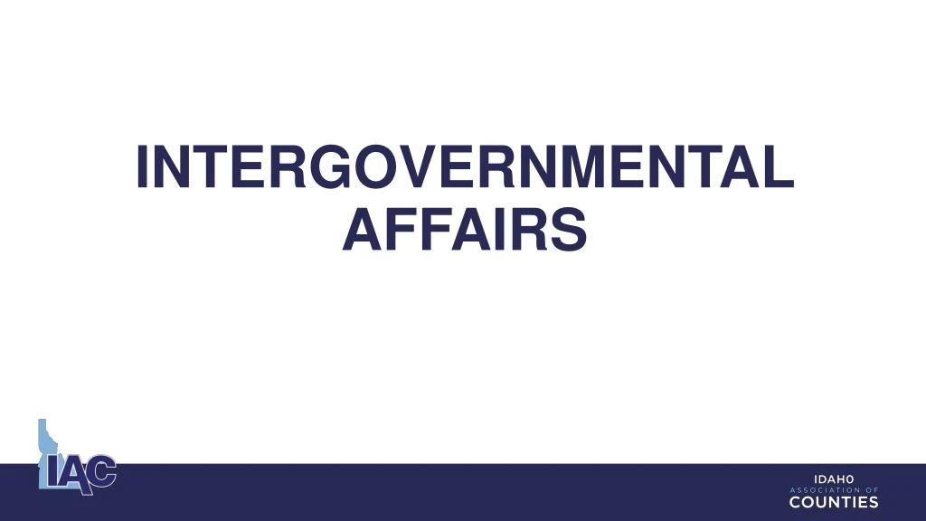 intergovernmental affairs