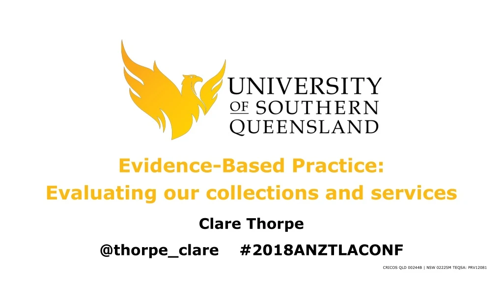 evidence based practice evaluating our collections and services
