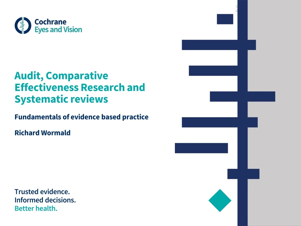 audit comparative effectiveness research and systematic reviews
