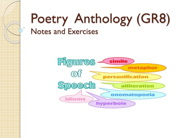 Poetry Anthology (GR8) Notes and Exercises