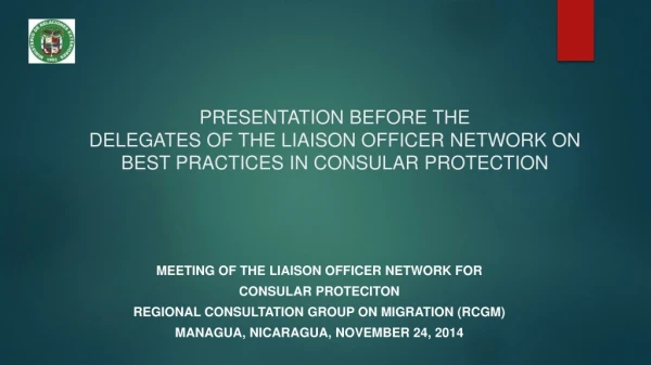 Meeting of the liaison officer network for consular proteciton