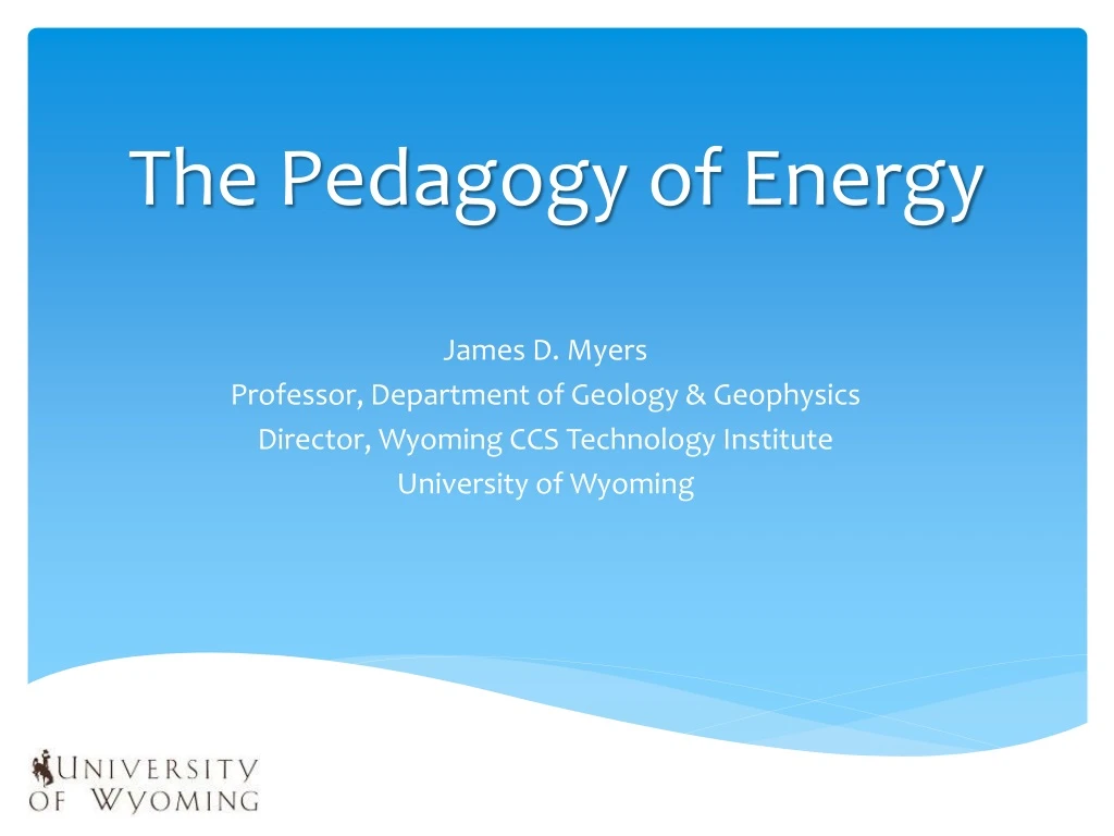 the pedagogy of energy