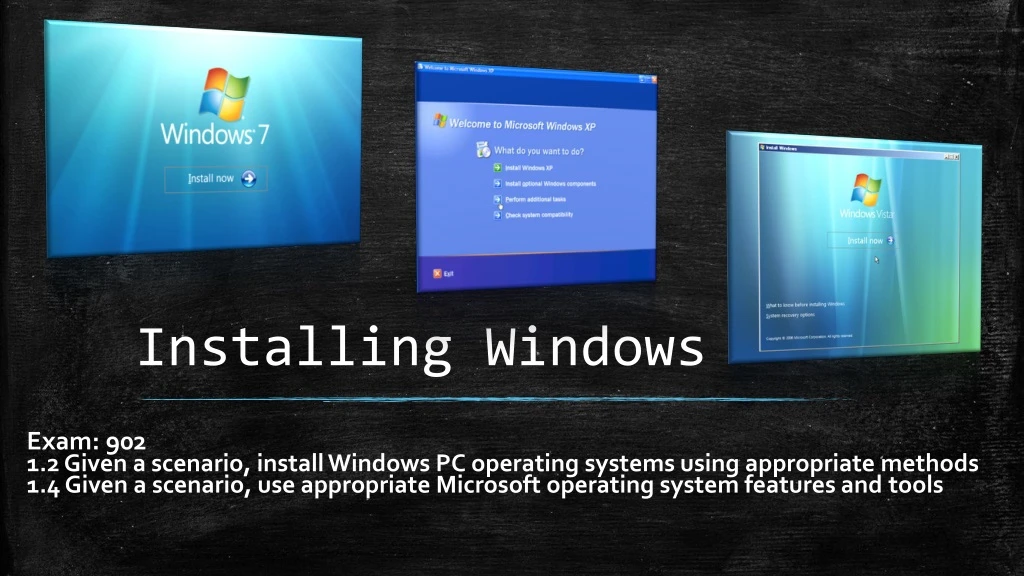powerpoint presentation on installing windows 7