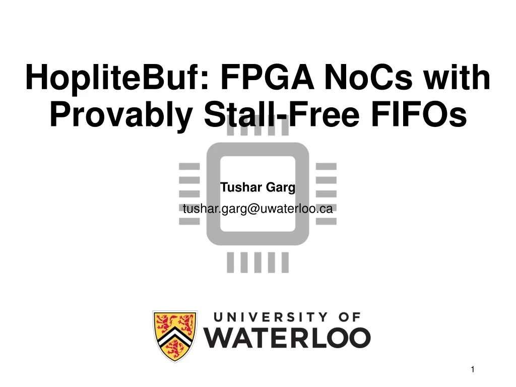 hoplitebuf fpga nocs with provably stall free fifos