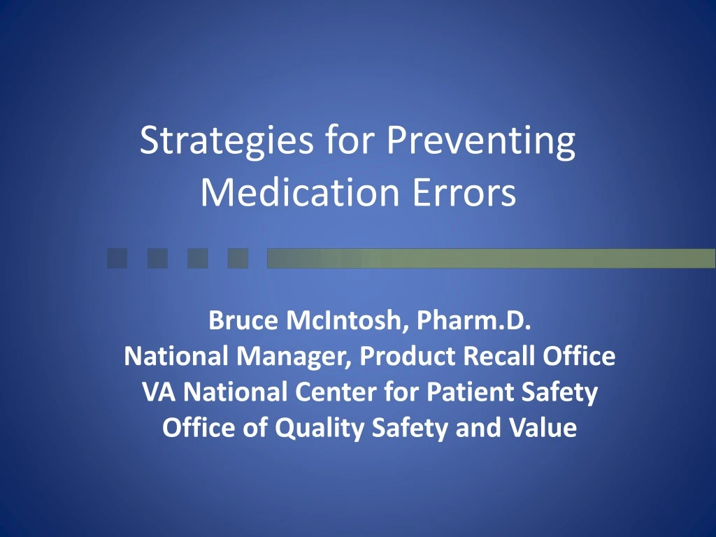 strategies for preventing medication errors