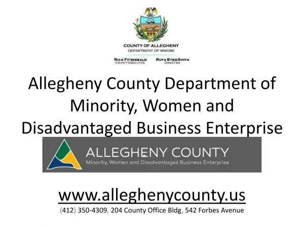 Allegheny County certifies businesses through the