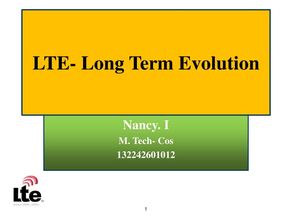 lte long term evolution